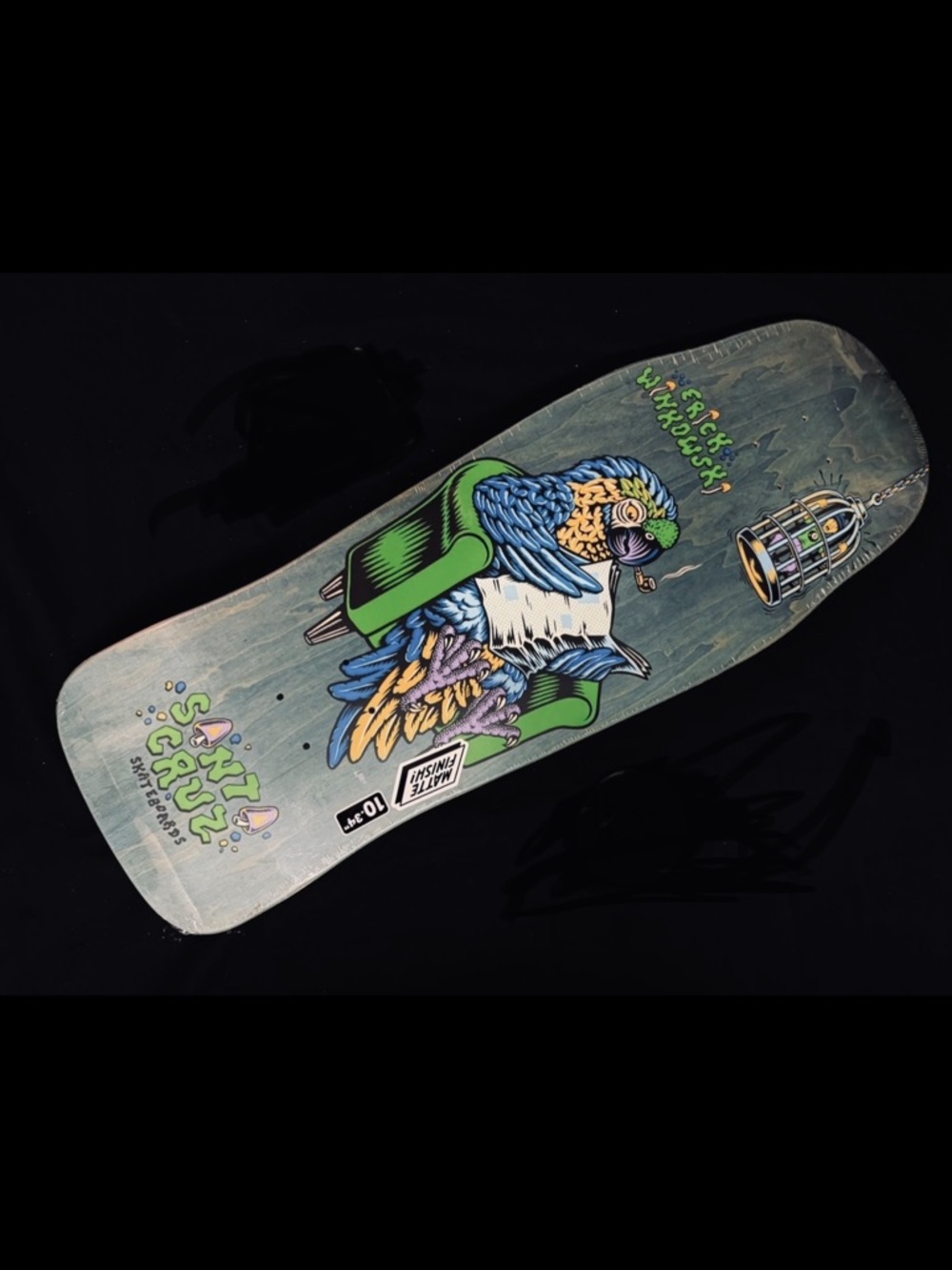 Santa Cruz Eric Winkowski Bird Cage Skateboard Deck 10.34"X30.54" New!